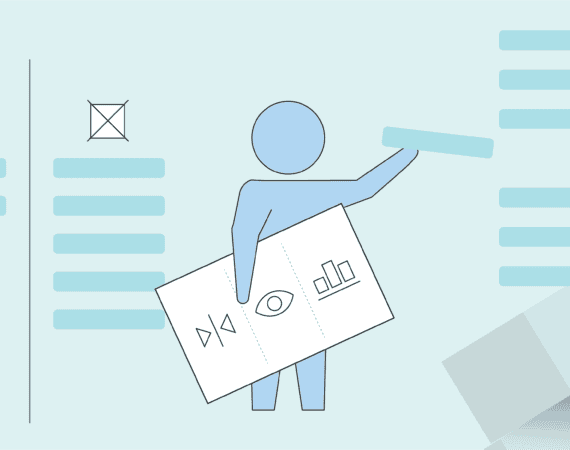 Graphic of product manager trying to manage internal product feature requests