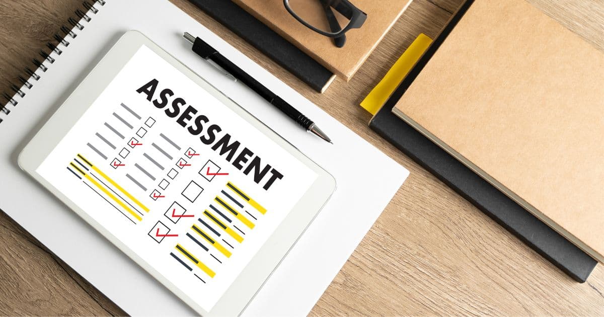 Clipboard with assessment checklist