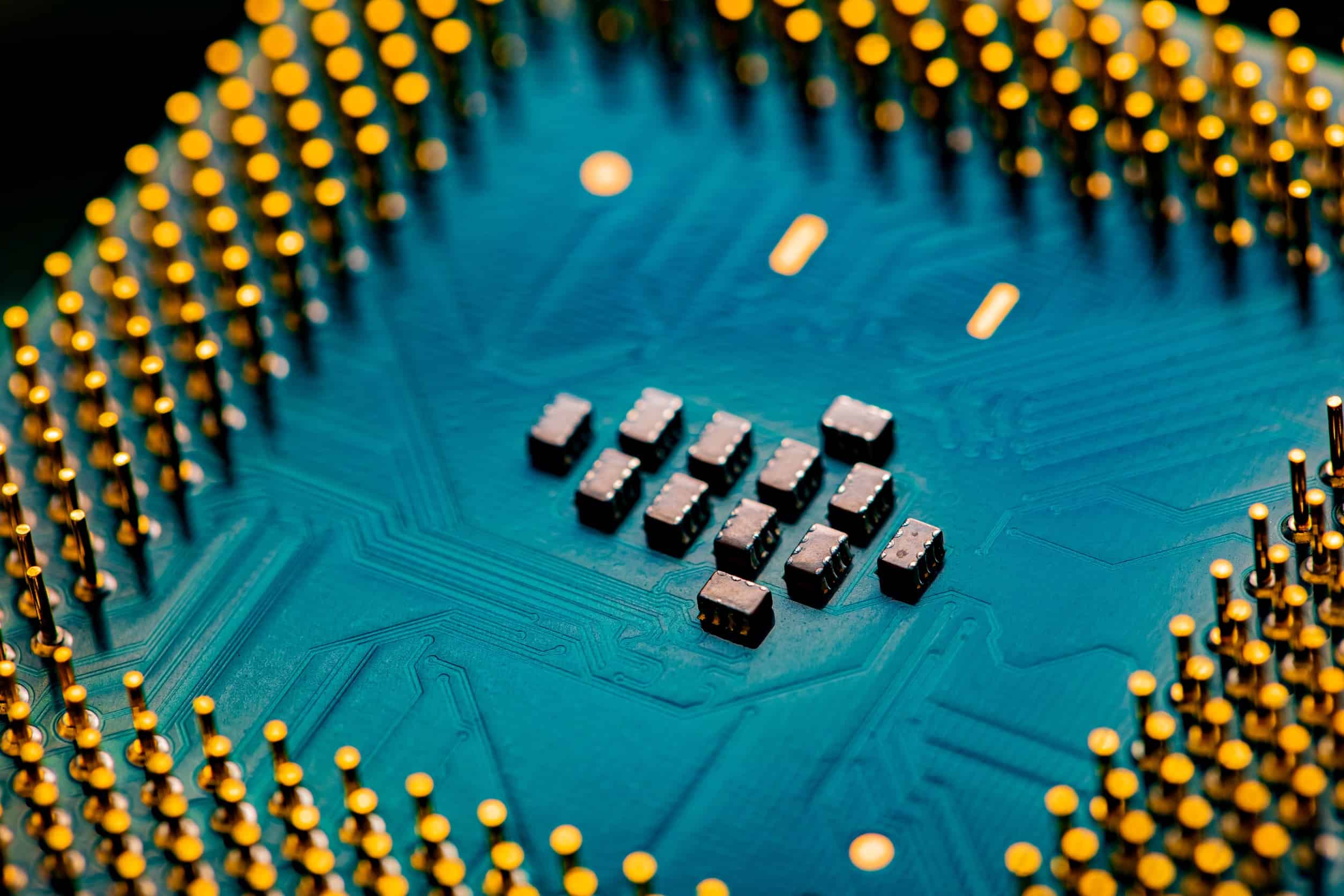 A close-up image of a PC computer chip, representing Intel's Operation Crush intiative.