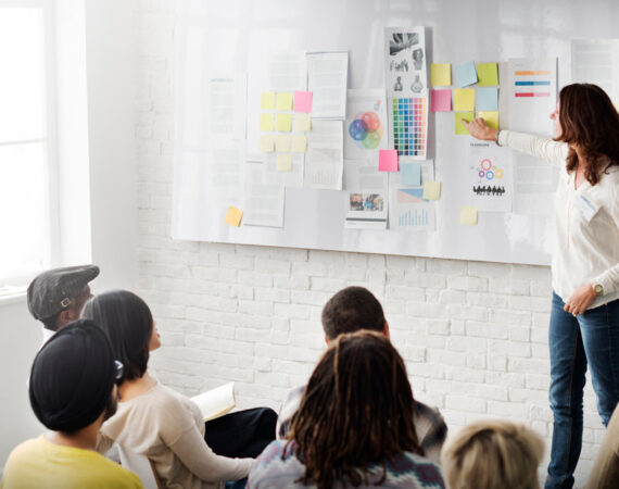 Business Presentation in a Trendy Office