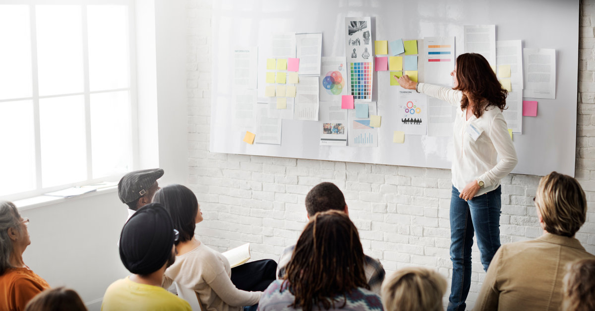 Business Presentation in a Trendy Office