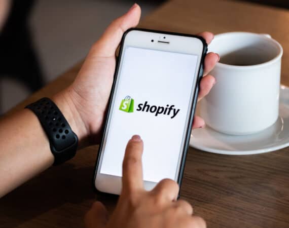 Shopify on a smartphone screen