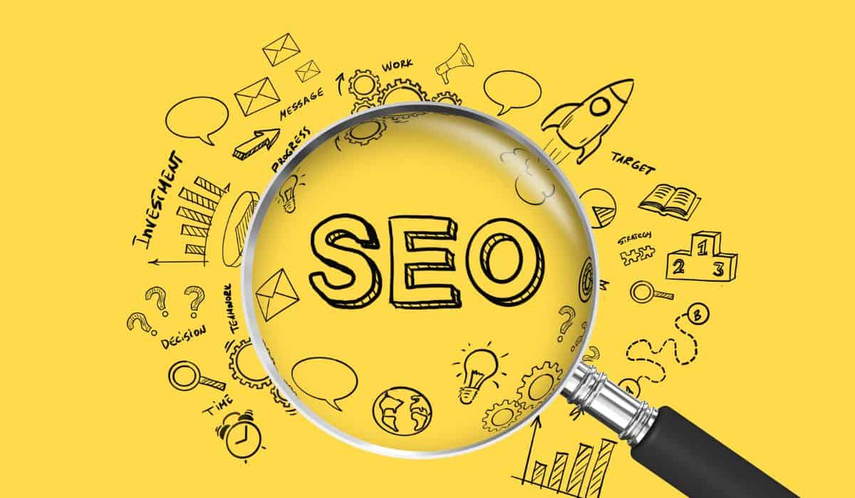 SEO with a magnifying glass