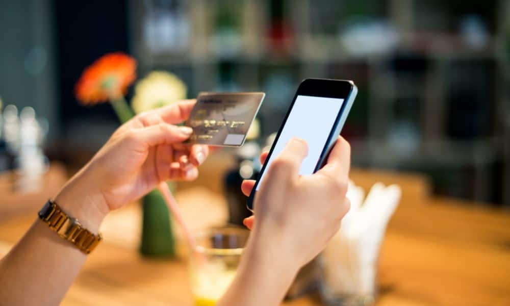 Purchasing on a mobile device with a credit card