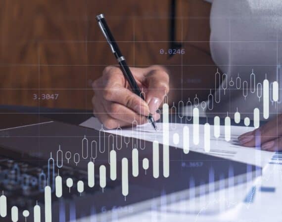 professional analyzing reports
