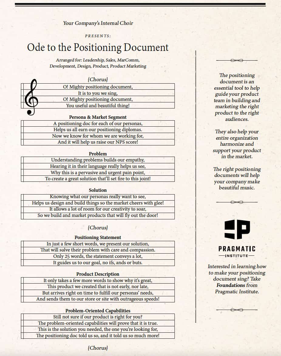 Ode to the Positioning Document