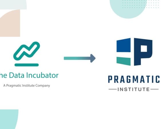 A graphic illustrating that The Data Incubator is now Pragmatic Data from Pragmatic Institute.