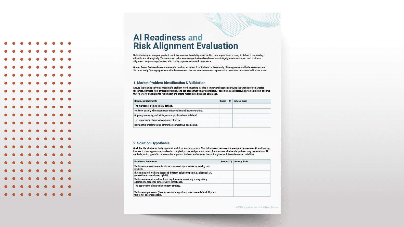 AI readiness evaluation infographic cover