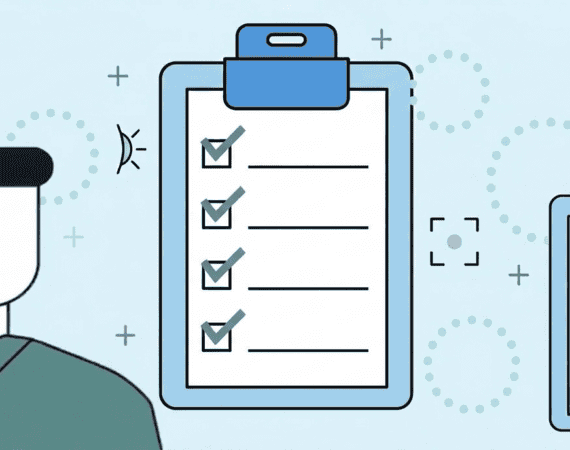 graphic of person and check lists depicting best practices for product managers
