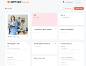 SEMRUSH Buyer Persona Template