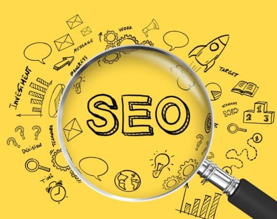 SEO with a magnifying glass